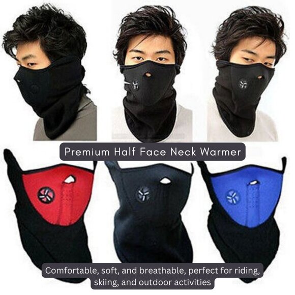 Half Face Neck Warmer Gaiter Mask & Leg Bag Waterproof Thigh Pouch Pack1 Combo - Picture 3 of 11
